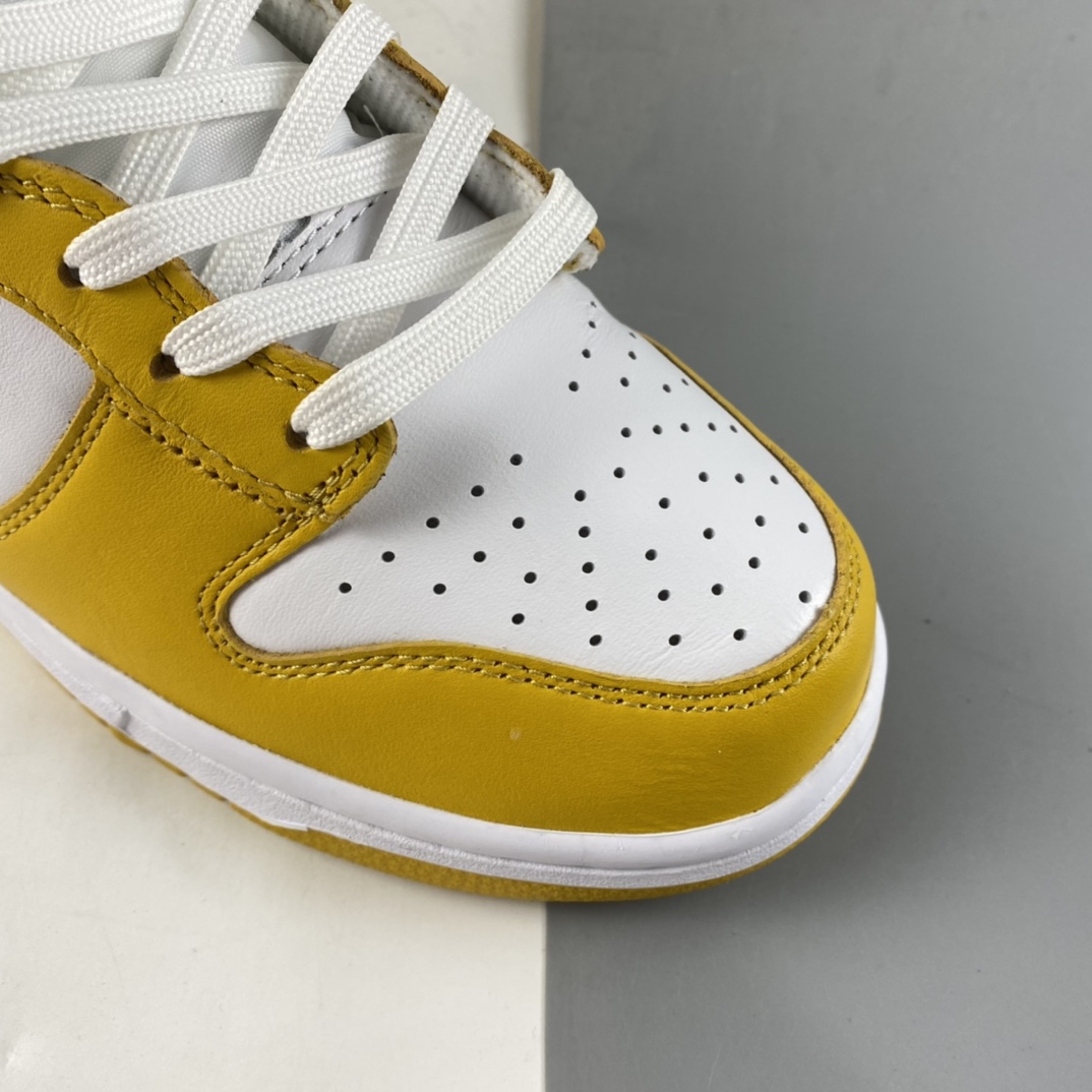 P400  NIKE SB Dunk High 白黄配色SB扣碎篮板高帮板鞋 DD1869-106