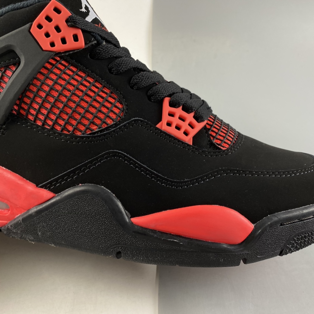 240  Air Jordan 4 Retro”Red Thunder” AJ4代中帮复古休闲运动文化篮球鞋“黑红雷电”CT8527-016