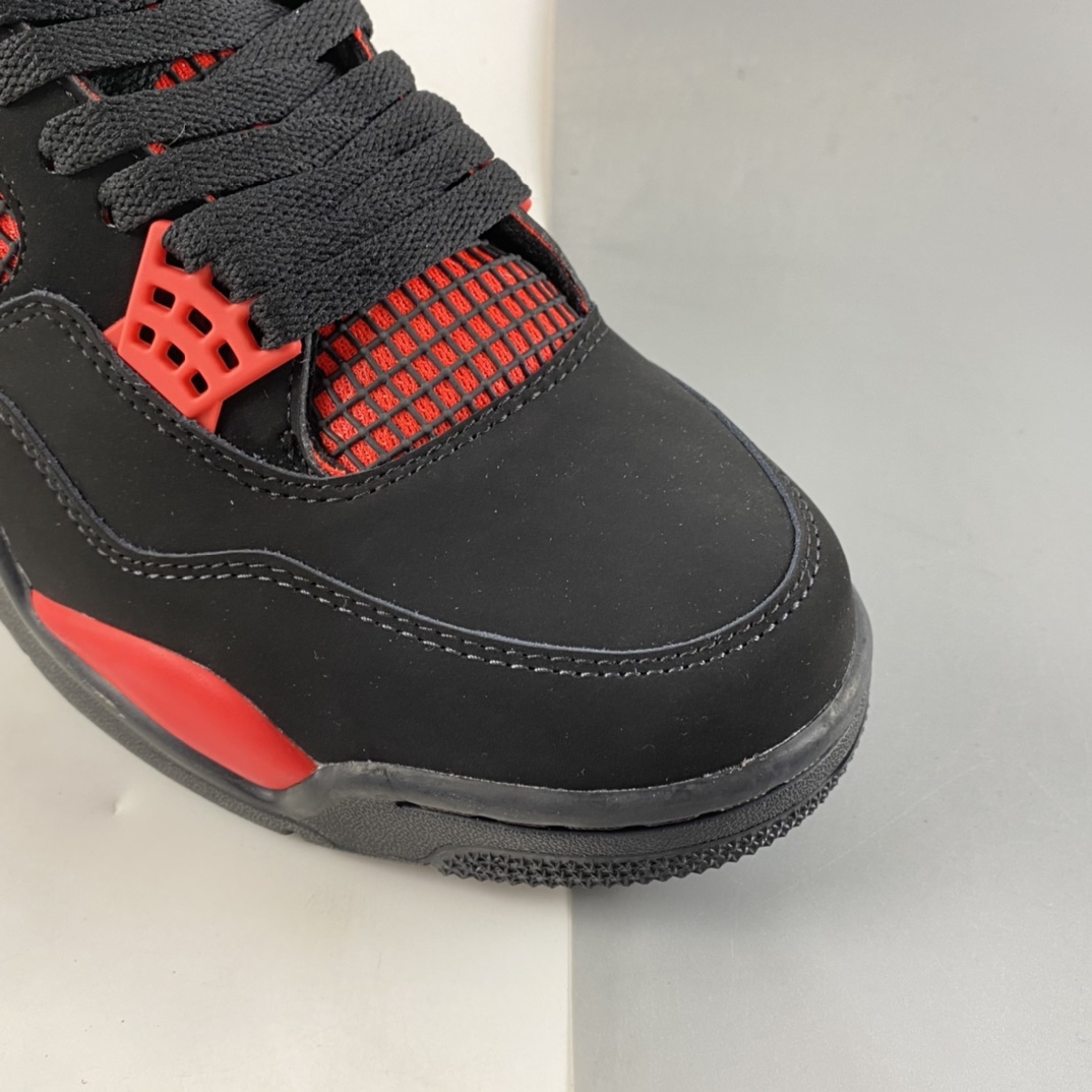 240  Air Jordan 4 Retro”Red Thunder” AJ4代中帮复古休闲运动文化篮球鞋“黑红雷电”CT8527-016