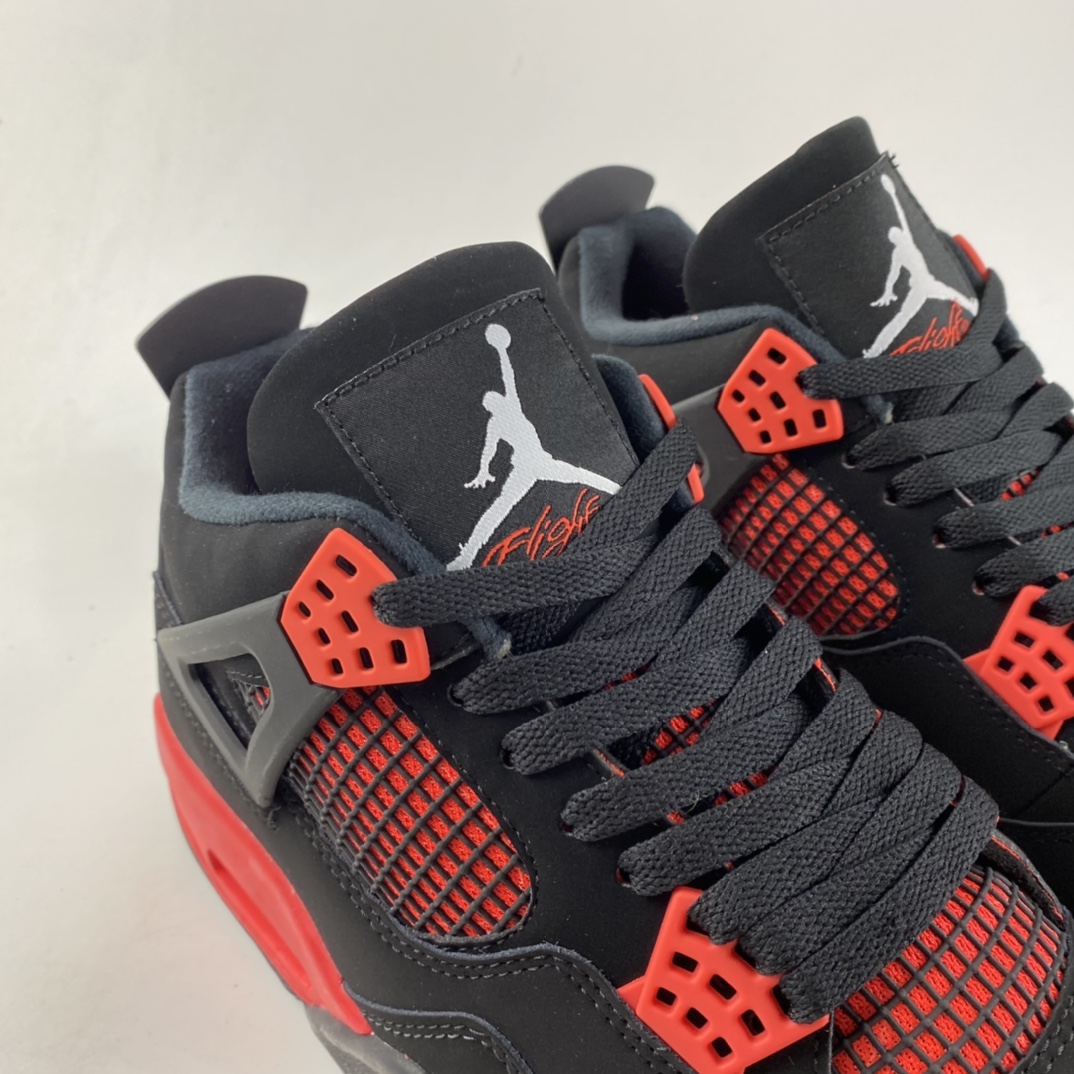 240  Air Jordan 4 Retro”Red Thunder” AJ4代中帮复古休闲运动文化篮球鞋“黑红雷电”CT8527-016
