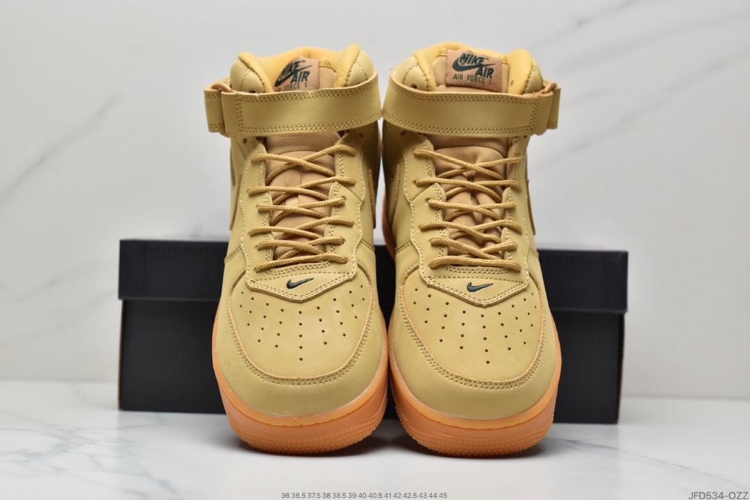 170 耐克Nike Air Force 1 高人气配色 小麦 空军一号高帮缓震运动休闲板鞋882096-200
