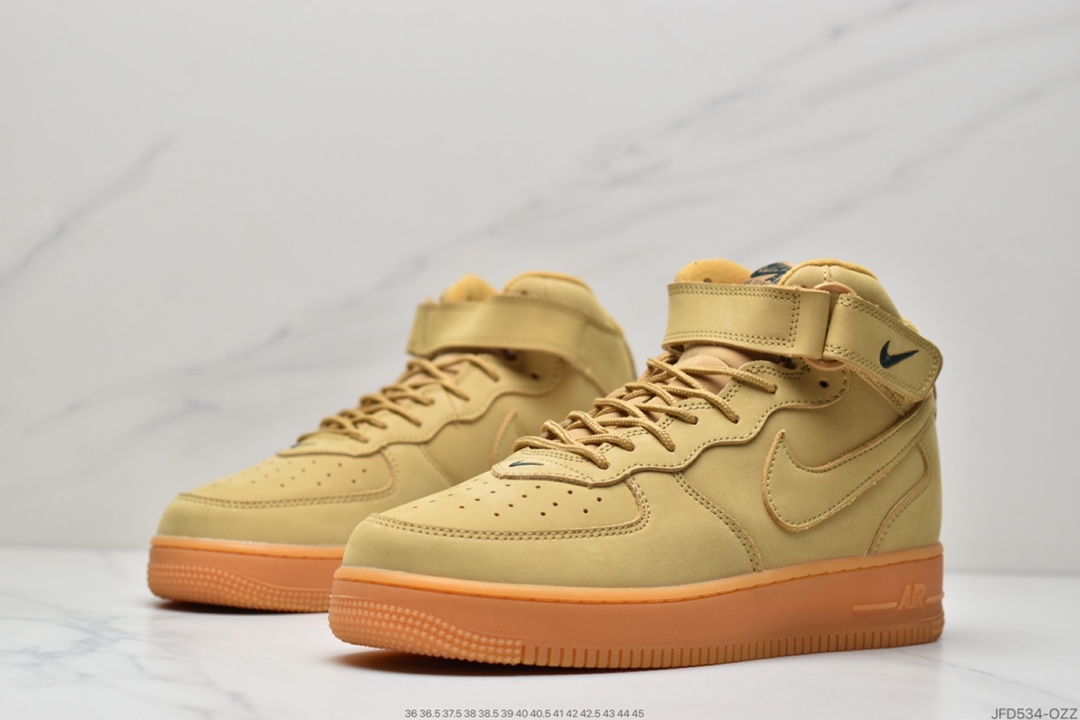 170 耐克Nike Air Force 1 高人气配色 小麦 空军一号高帮缓震运动休闲板鞋882096-200