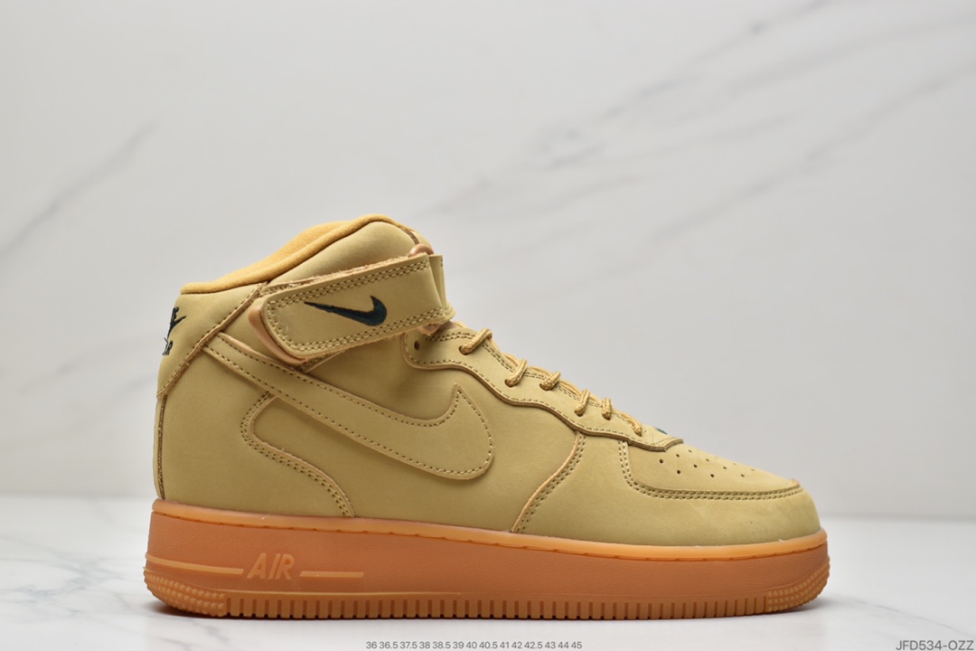 170 耐克Nike Air Force 1 高人气配色小麦 空军一号高帮缓震运动休闲板鞋882096-200