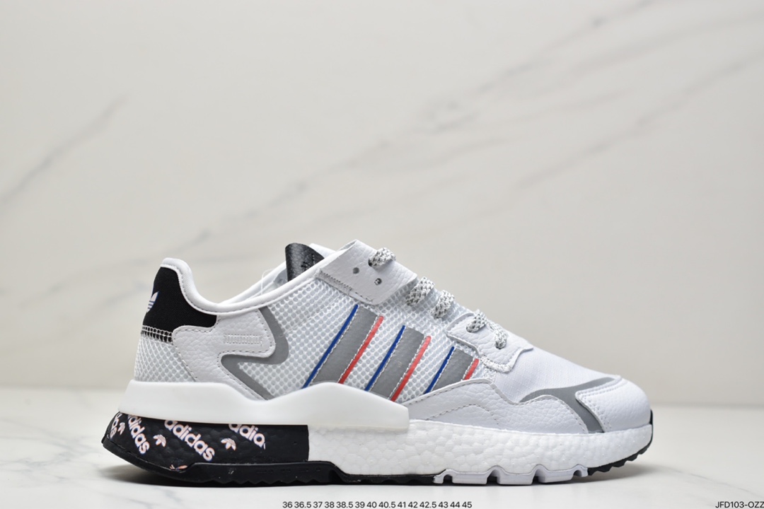 170 阿迪达斯Nite Jogger 2020 Boost  夜行者爆米花跑步鞋 HO1719