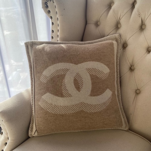 Chanel Wool & Cashmere Throw Pillow with Classic Logo, Luxurious & Comfortable 1 Chanel Wool & Cashmere Throw Pillow with Classic Logo, Luxurious & Comfortable