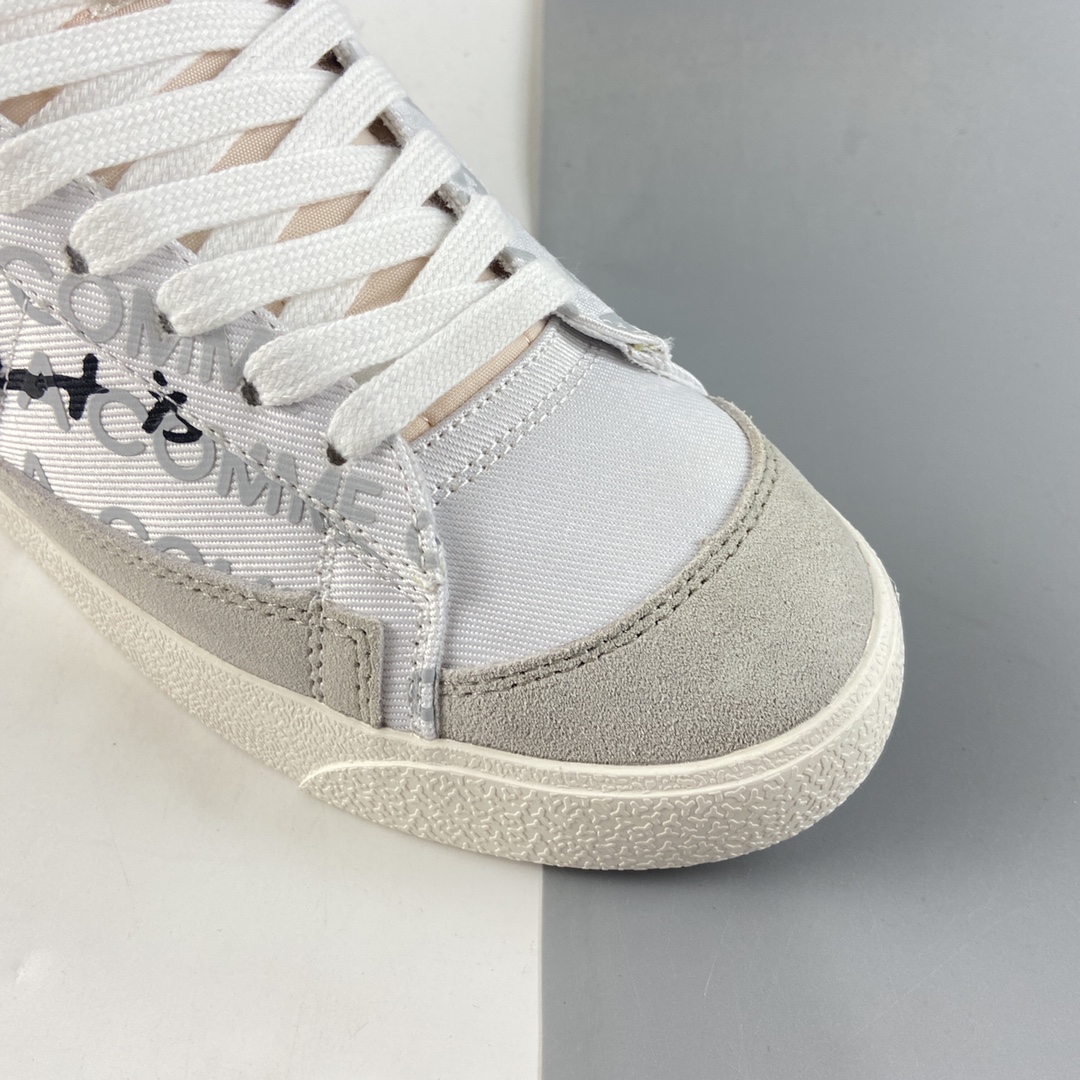 P180  Comme Des Garcons x Naomi Osaka x NIKE Blazer Mid 三方联名白黑 DA5383-100