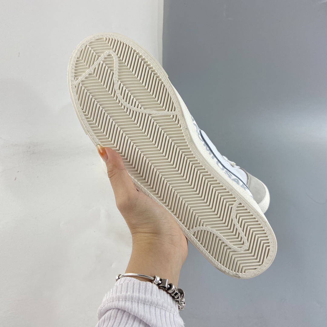 P180  Comme Des Garcons x Naomi Osaka x NIKE Blazer Mid 三方联名白黑 DA5383-100