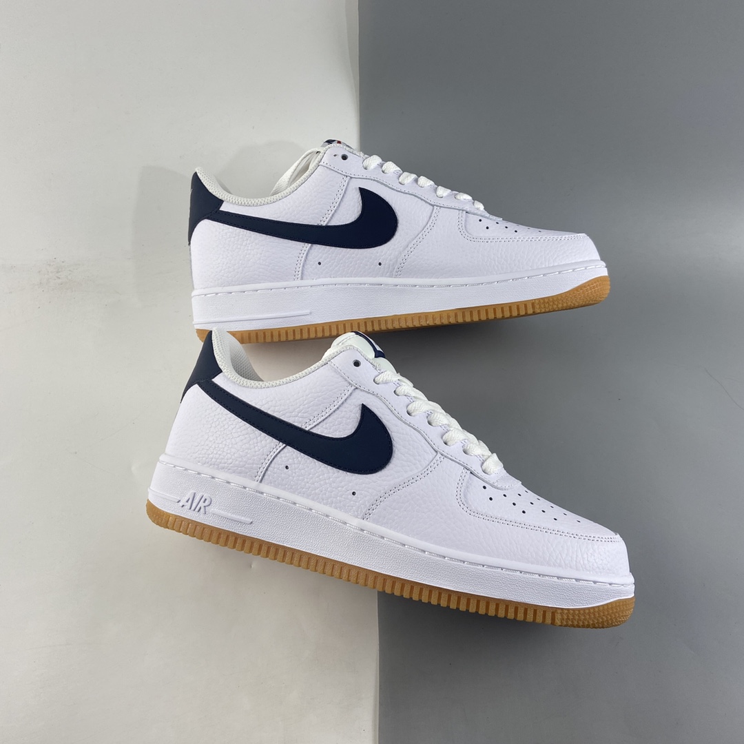 P180  NIKE Air Force 1’07 Low 白黑生胶 空军一号经典低帮休闲板鞋 CI0057-100