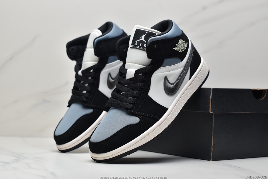 190 Air Jordan 1 Mid ”Obsidian”黑曜石 554724-174