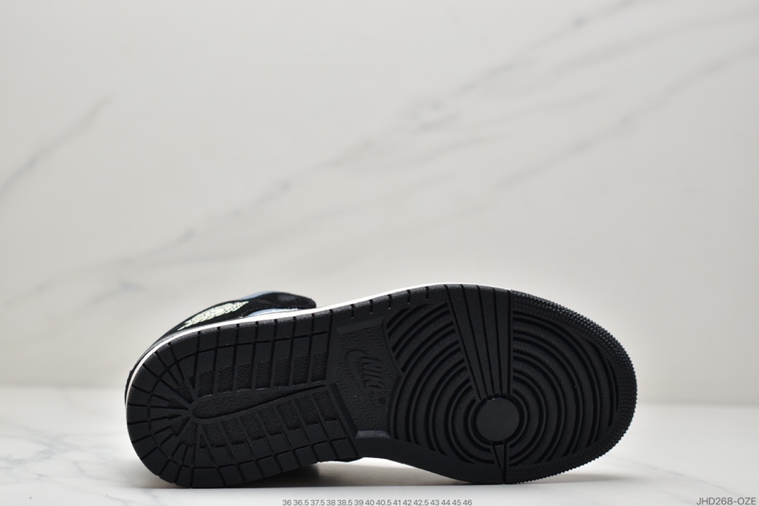 190 Air Jordan 1 Mid ”Obsidian”黑曜石 554724-174