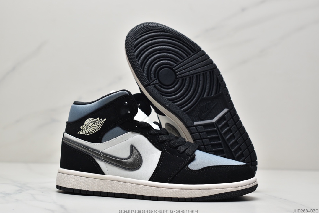 190 Air Jordan 1 Mid ”Obsidian”黑曜石 554724-174