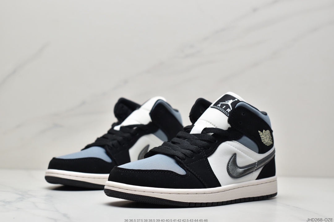 190 Air Jordan 1 Mid ”Obsidian”黑曜石 554724-174