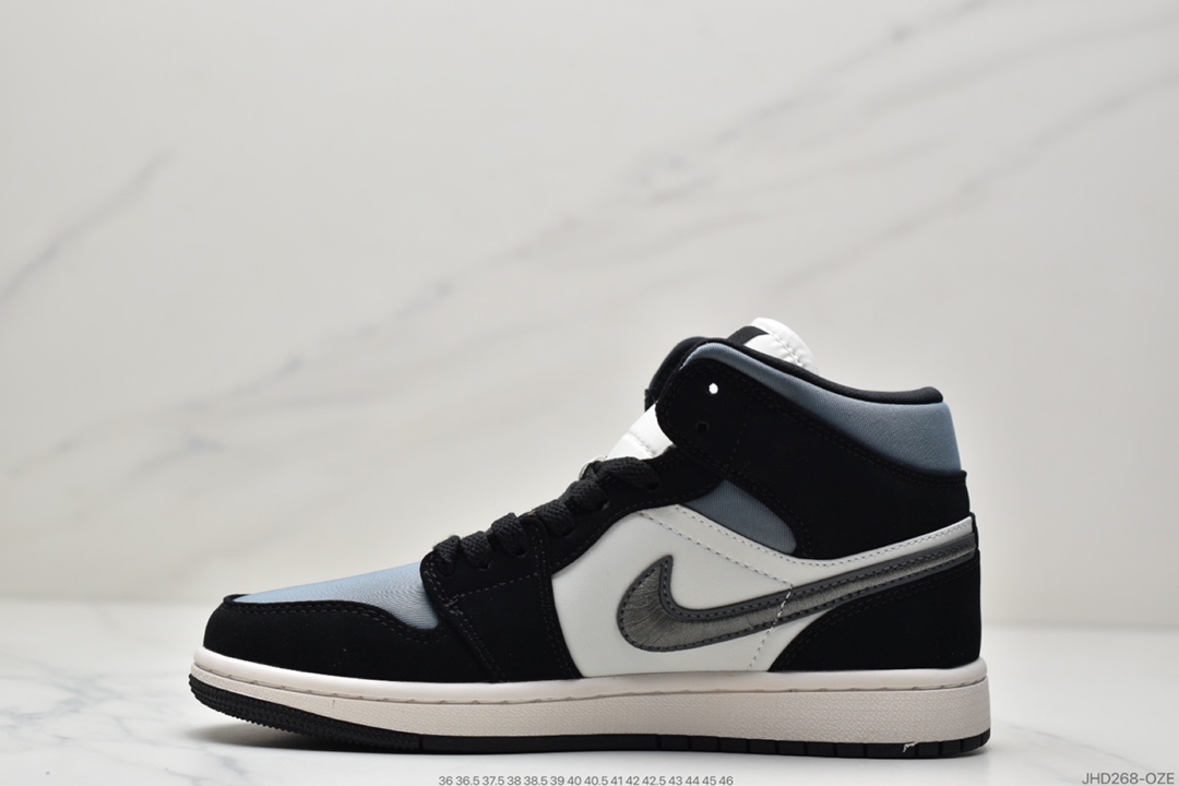 190 Air Jordan 1 Mid ”Obsidian”黑曜石 554724-174