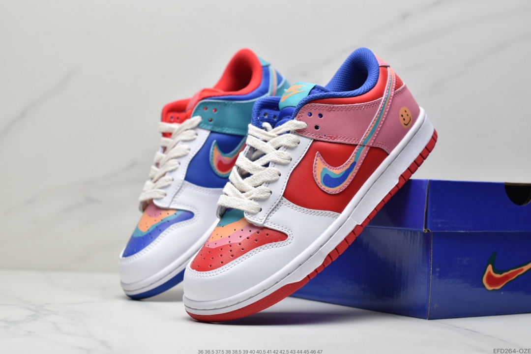 390 Cactusplantfleamarket x NIKE Dunk Low Rainbow  笑脸联名款 LF4587-001