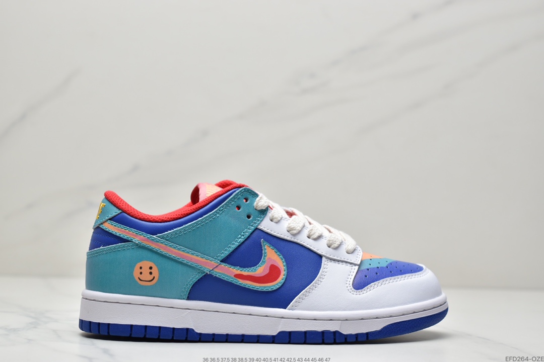 390 Cactusplantfleamarket x NIKE Dunk Low Rainbow  笑脸联名款 LF4587-001