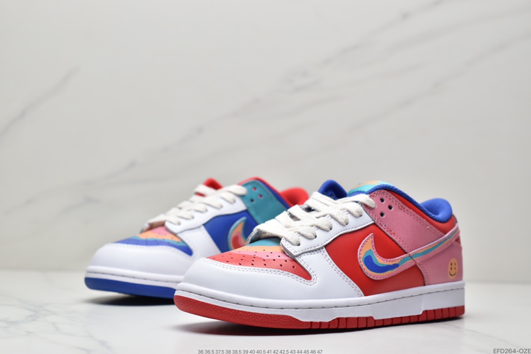 390 Cactusplantfleamarket x NIKE Dunk Low Rainbow  笑脸联名款 LF4587-001