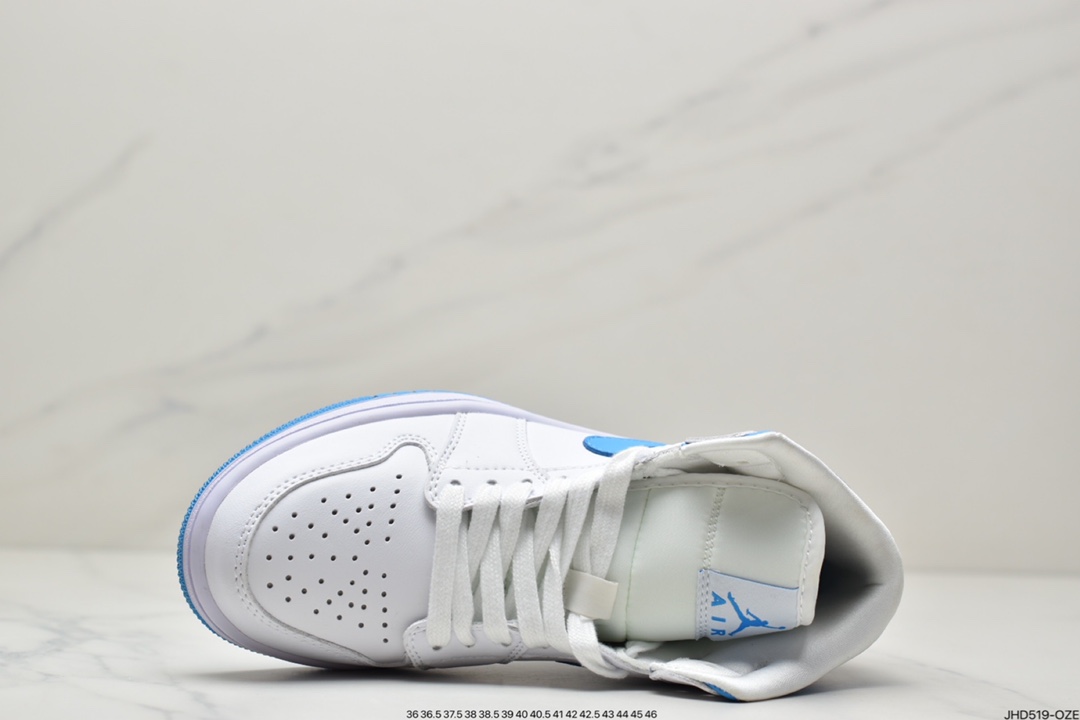 190 Air Jordan AJ1 Mid 中帮 北卡蓝 BQ6472-114