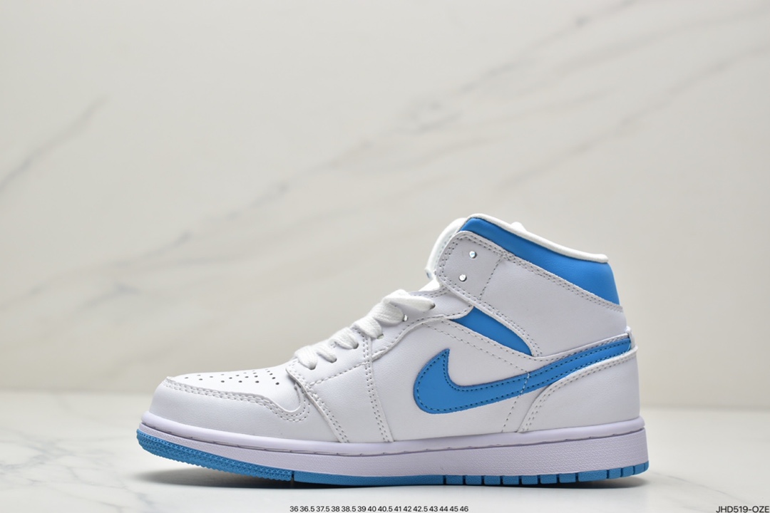 190 Air Jordan AJ1 Mid 中帮 北卡蓝 BQ6472-114