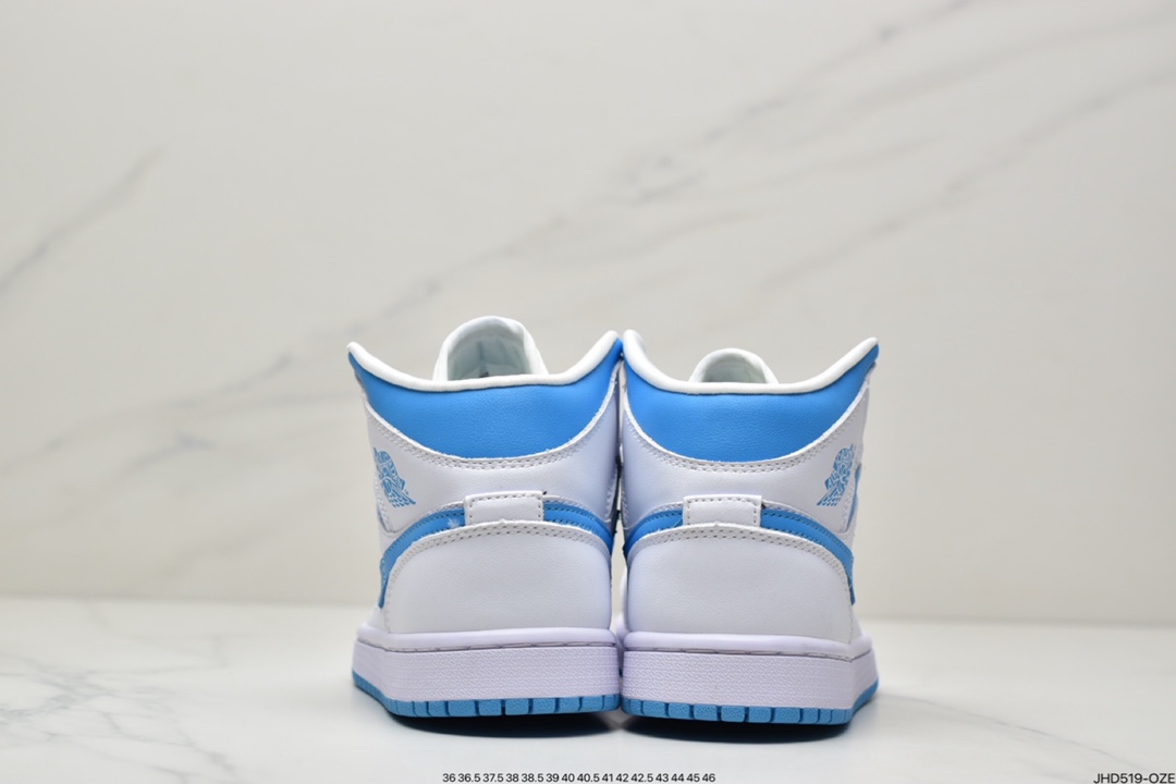 190 Air Jordan AJ1 Mid 中帮 北卡蓝 BQ6472-114