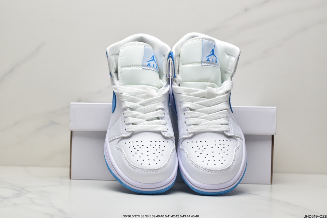 190 Air Jordan AJ1 Mid 中帮 北卡蓝 BQ6472-114