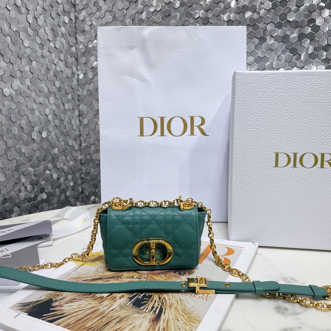 Dior Caro Bags Handbags Gold Vintage Cowhide Chains