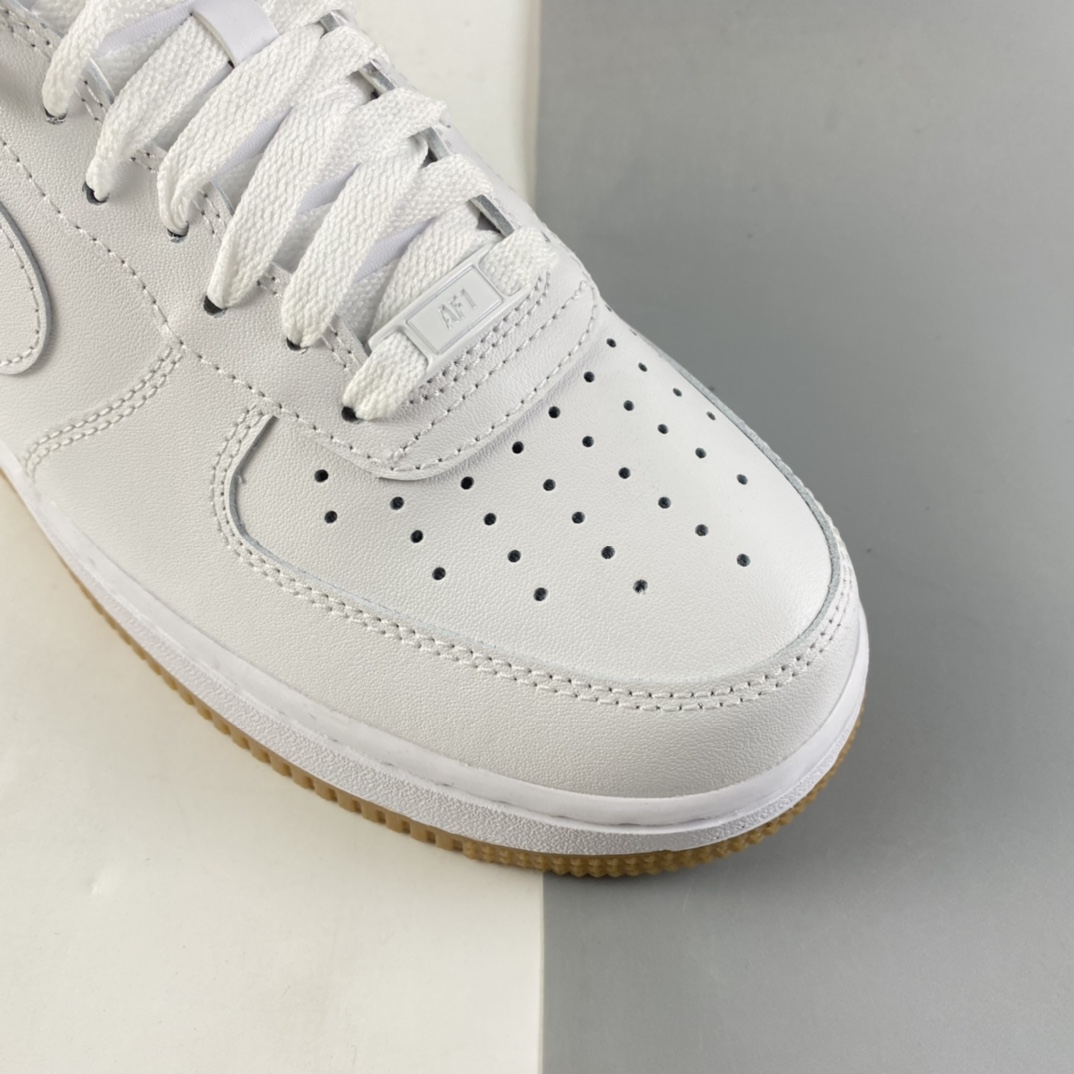 P200  NIKE Air Force 1’07 Low 生胶全白 空军一号低帮休闲板鞋 DJ2739-100