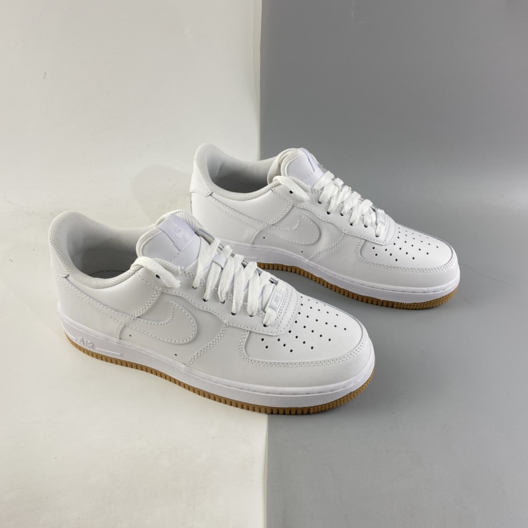 P200  NIKE Air Force 1’07 Low 生胶全白 空军一号低帮休闲板鞋 DJ2739-100