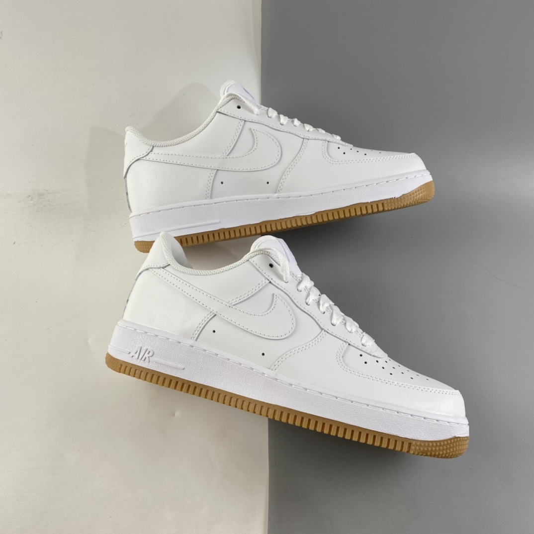 P200  NIKE Air Force 1’07 Low 生胶全白 空军一号低帮休闲板鞋 DJ2739-100