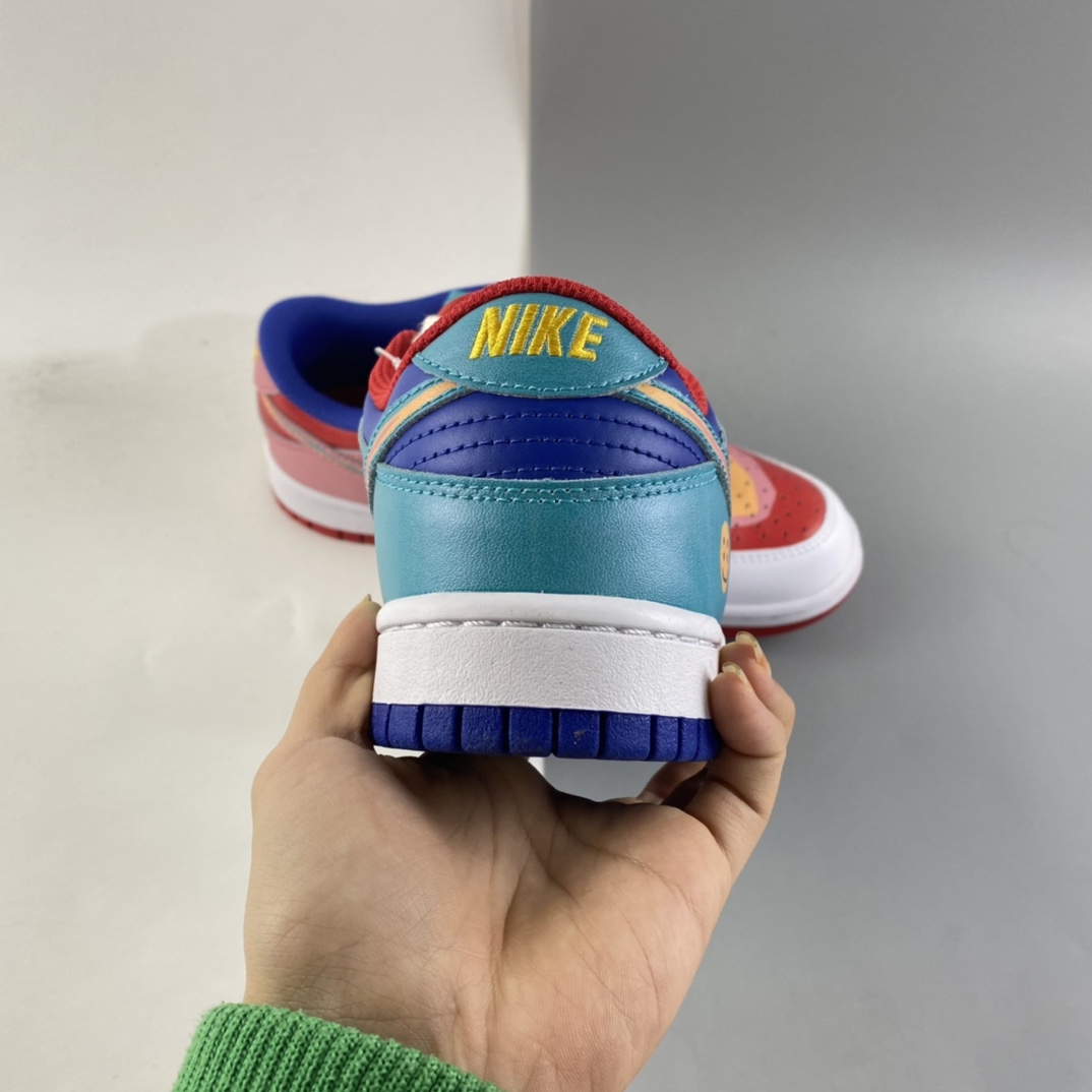 P380  Cactusplantfleamarket x NIKE Dunk Low Rainbow 笑脸联名款板鞋 LF4587-001
