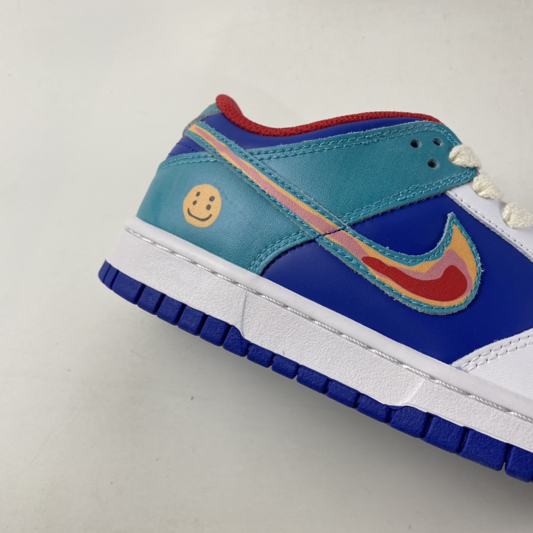 P380  Cactusplantfleamarket x NIKE Dunk Low Rainbow 笑脸联名款板鞋 LF4587-001