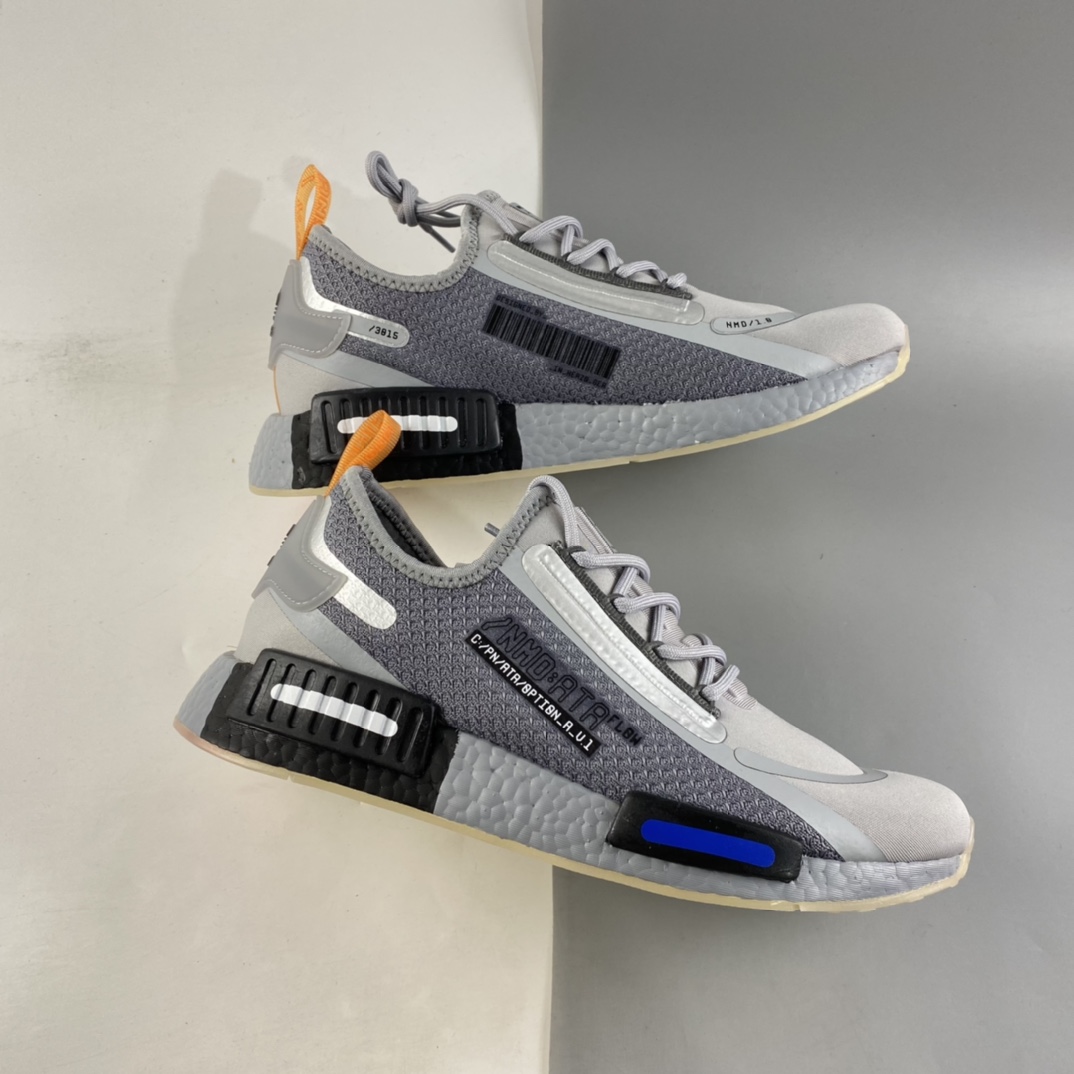 P190  Adidas  NMD_R1 SPECTOO 阿迪三叶草低帮休闲爆米花跑步鞋 FZ3200