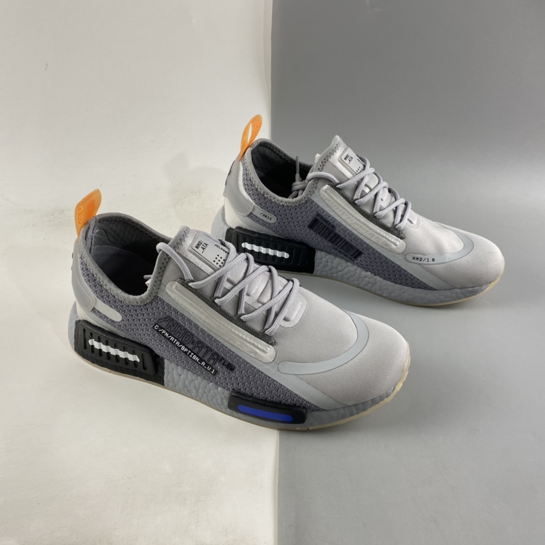 P190  Adidas  NMD_R1 SPECTOO 阿迪三叶草低帮休闲爆米花跑步鞋 FZ3200