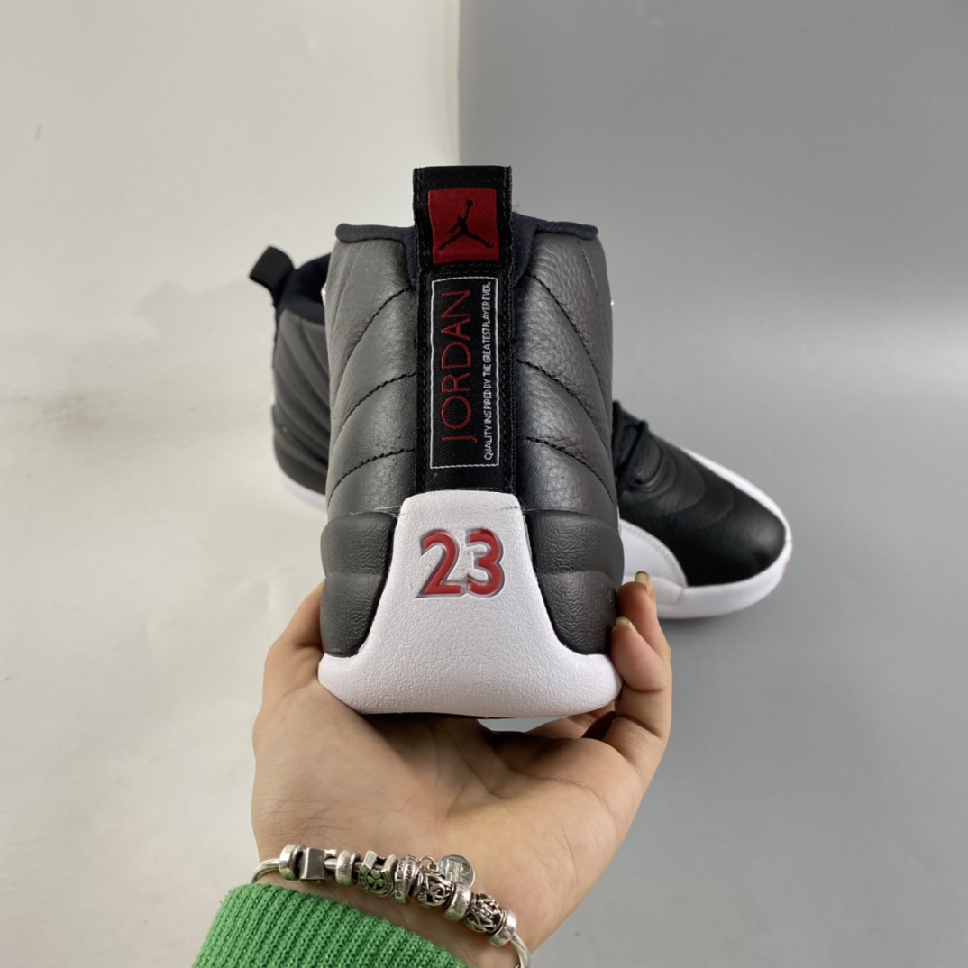 P400  Air Jordan 12 AJ12 乔丹12代高帮篮球鞋/黑白 季后赛 130690-001