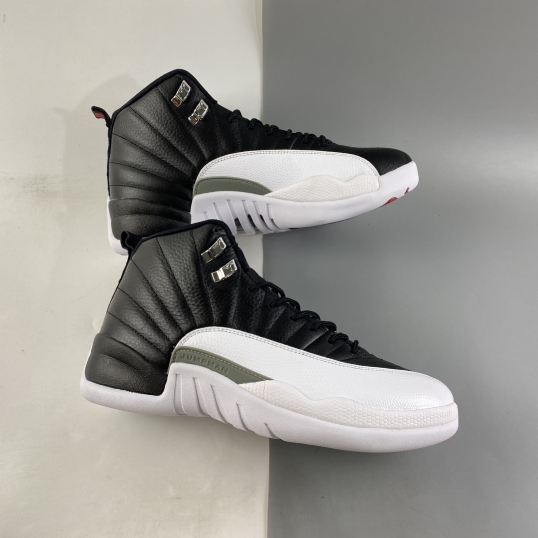P400  Air Jordan 12 AJ12 乔丹12代高帮篮球鞋/黑白 季后赛 130690-001