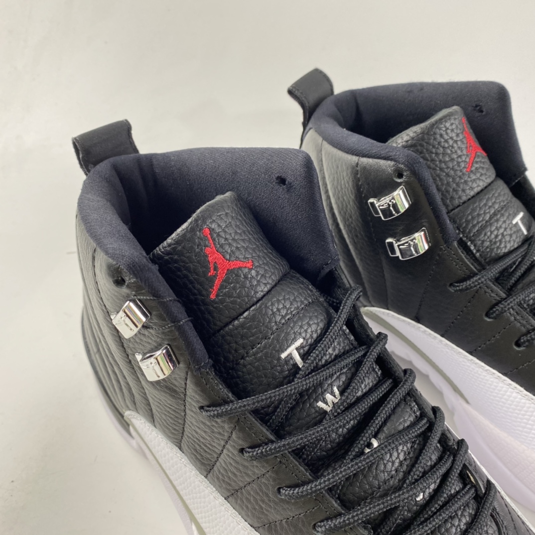 P400  Air Jordan 12 AJ12 乔丹12代高帮篮球鞋/黑白 季后赛 130690-001