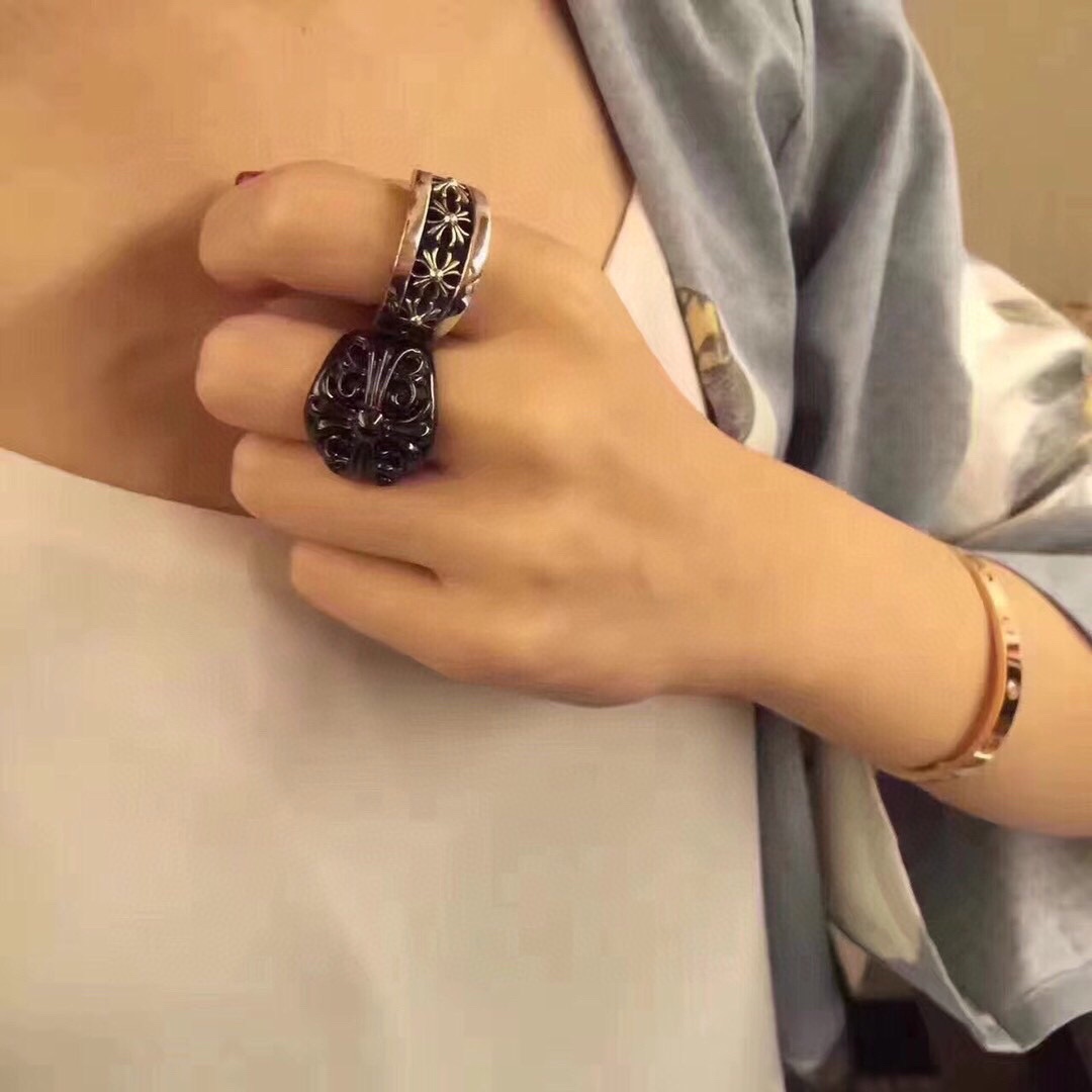 Chrome Hearts Chrome Hearts 克罗心 斜角戒指 无敌做旧 百分之98以上接近ZP