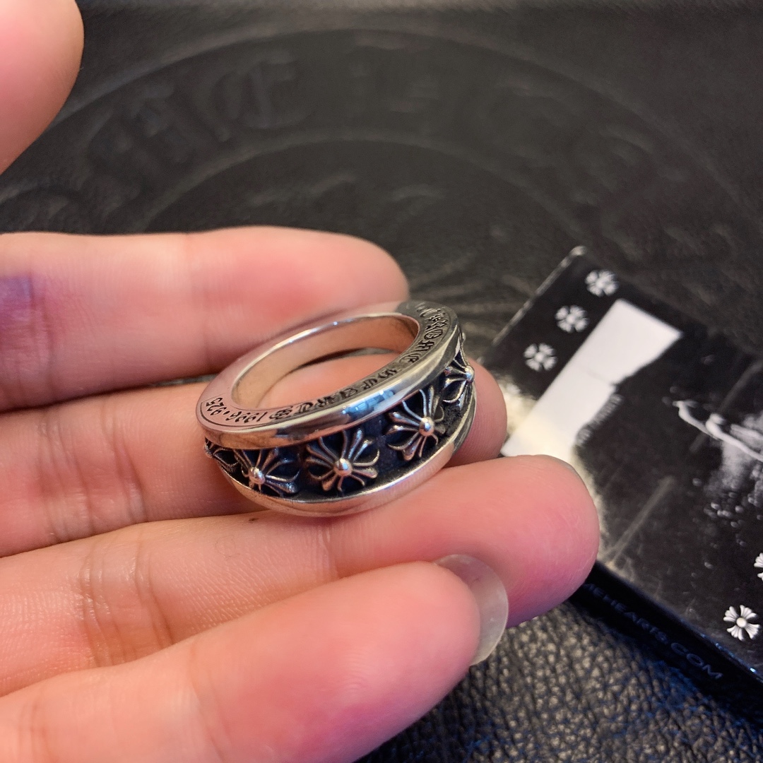 Chrome Hearts Chrome Hearts 克罗心 斜角戒指 无敌做旧 百分之98以上接近ZP