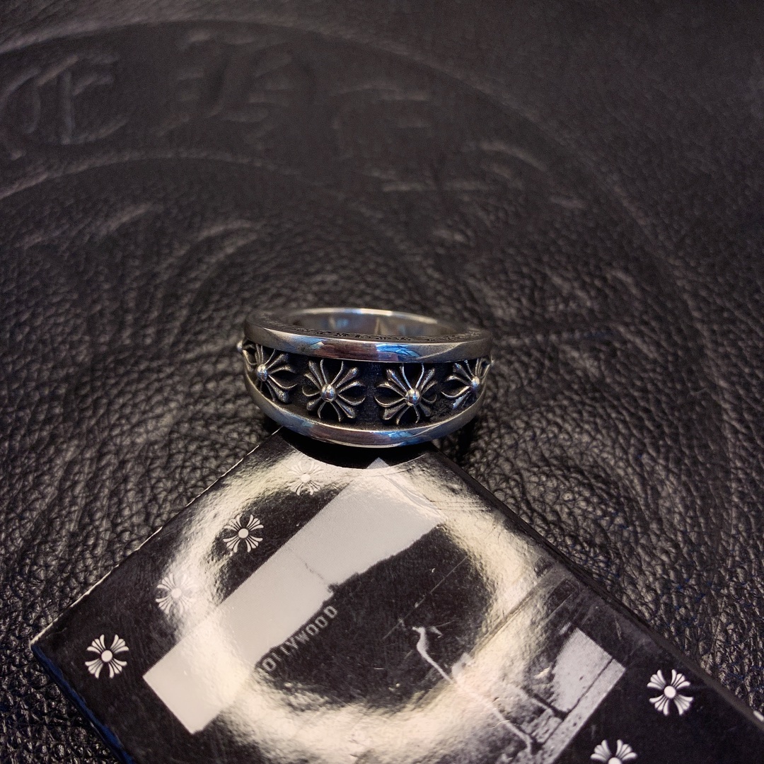 Chrome Hearts Chrome Hearts 克罗心 斜角戒指 无敌做旧 百分之98以上接近ZP