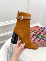 Louis Vuitton Short Boots Cowhide Genuine Leather Sheepskin Fall/Winter Collection