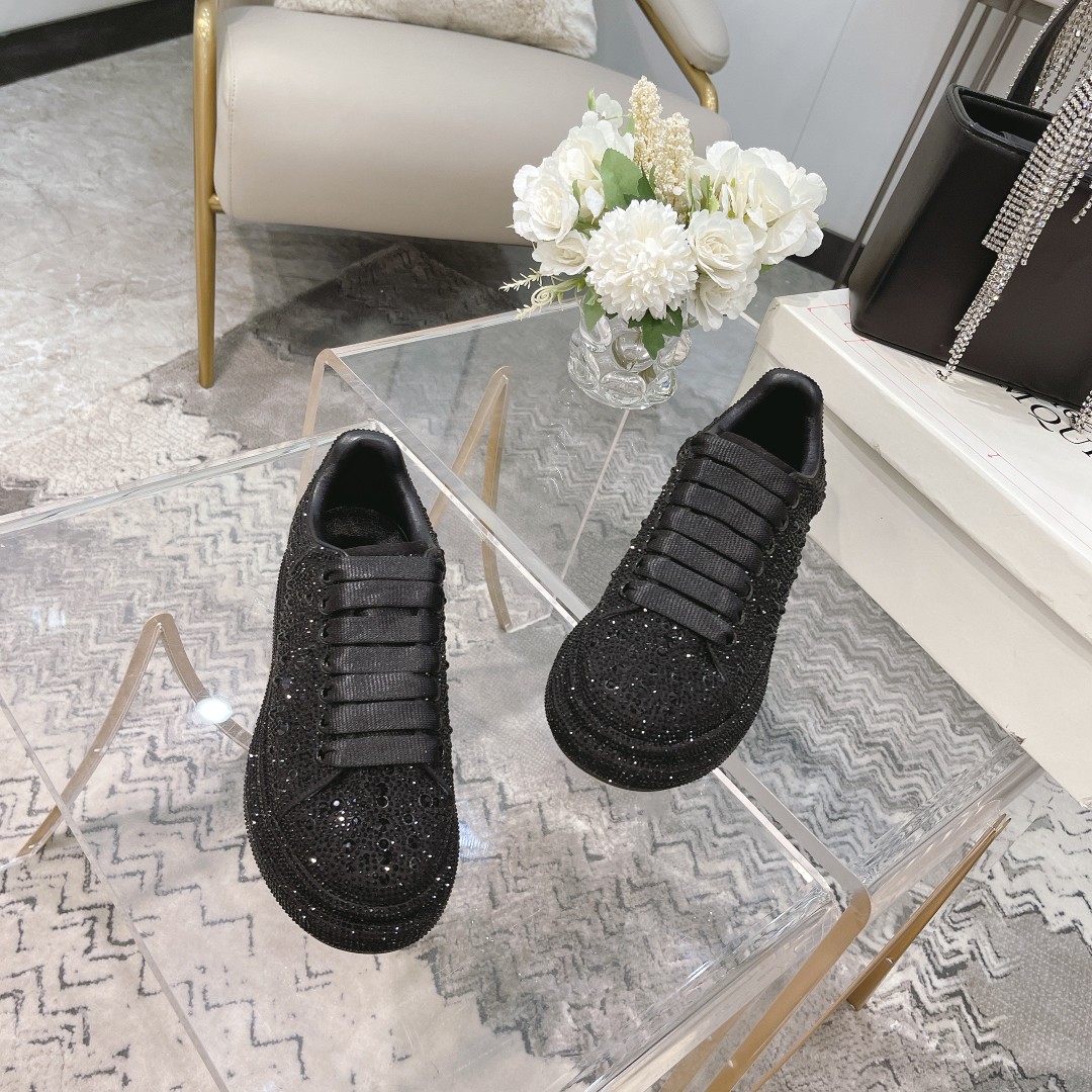 Alexander McQueen Crystal-Embellished Velvet Sneakers - Limited Edition 8 a1635075955386 0600