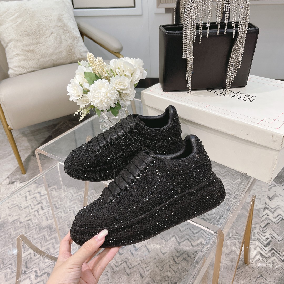Alexander McQueen Crystal-Embellished Velvet Sneakers - Limited Edition 9 a1635075955493 8216