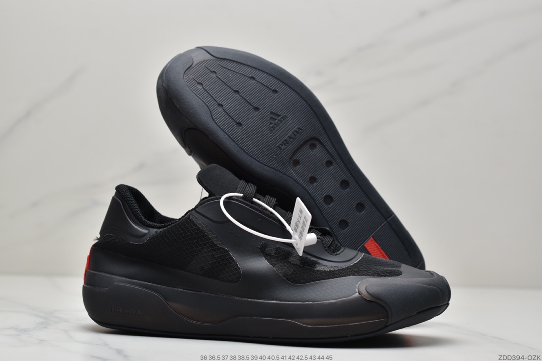 230 【泫雅同款】Prada x adidas Luna Rossa 21 黑 蝉翼轻薄休闲百搭运动鞋FY1078  FZ5447