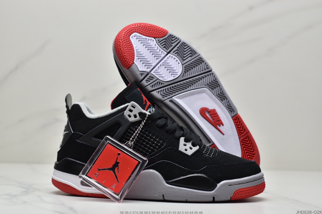 190 耐克Air Jordan 4 Retro ”black Cat”AJ4代中帮复古休闲运动文化篮球鞋CU1110-010