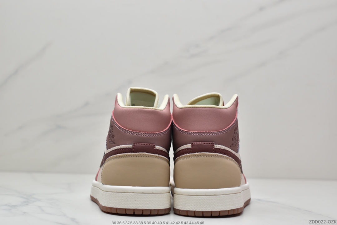 230 Air Jordan 1 Mid ” Neutral  ” 胭脂紫红拼接红豆奶茶DO7440-821
