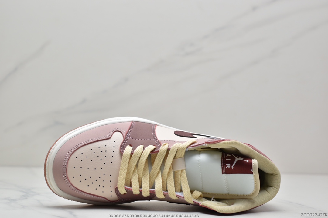 230 Air Jordan 1 Mid ” Neutral  ” 胭脂紫红拼接红豆奶茶DO7440-821