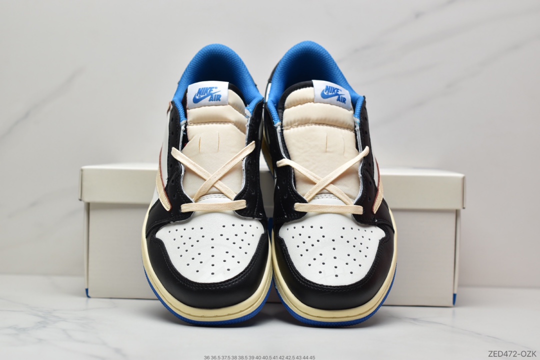 260 Travis Scott x Fragment x Air Jordan 1 Low“Military Blue”闪电倒钩低帮DM7866-140