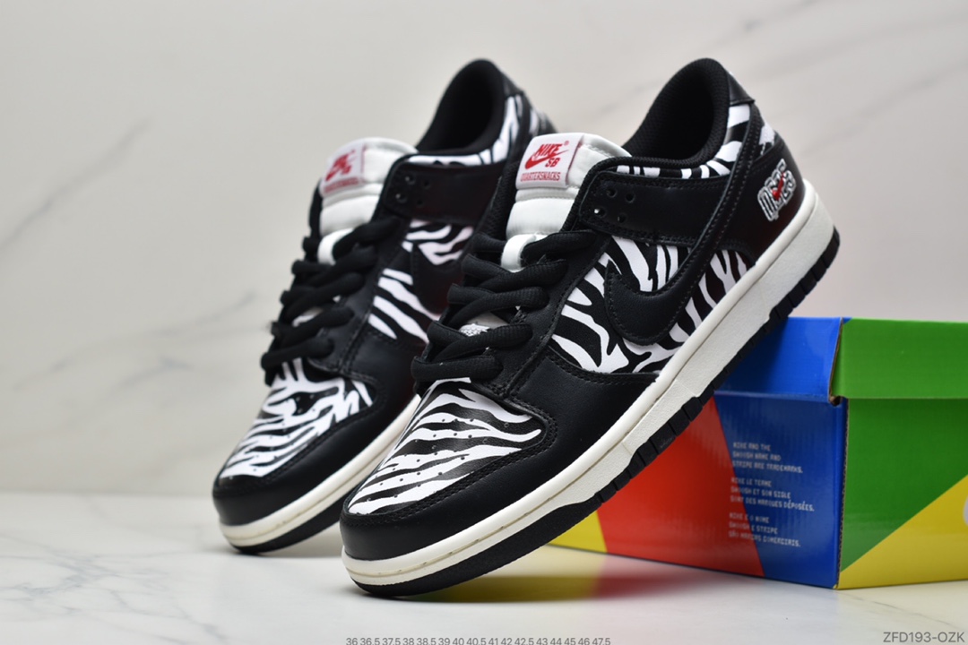 280 纯原Quartersnacks x Nike SB Dunk Low “Zebra”  黑白斑马DM3510-001
