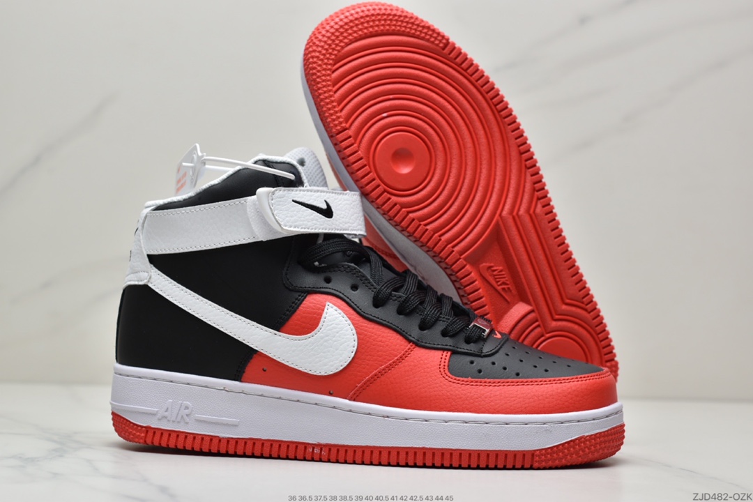 240 耐克Nike Air Force 1 Low 黑红高帮空军一号高帮 百搭休闲运动板鞋DC8870-001