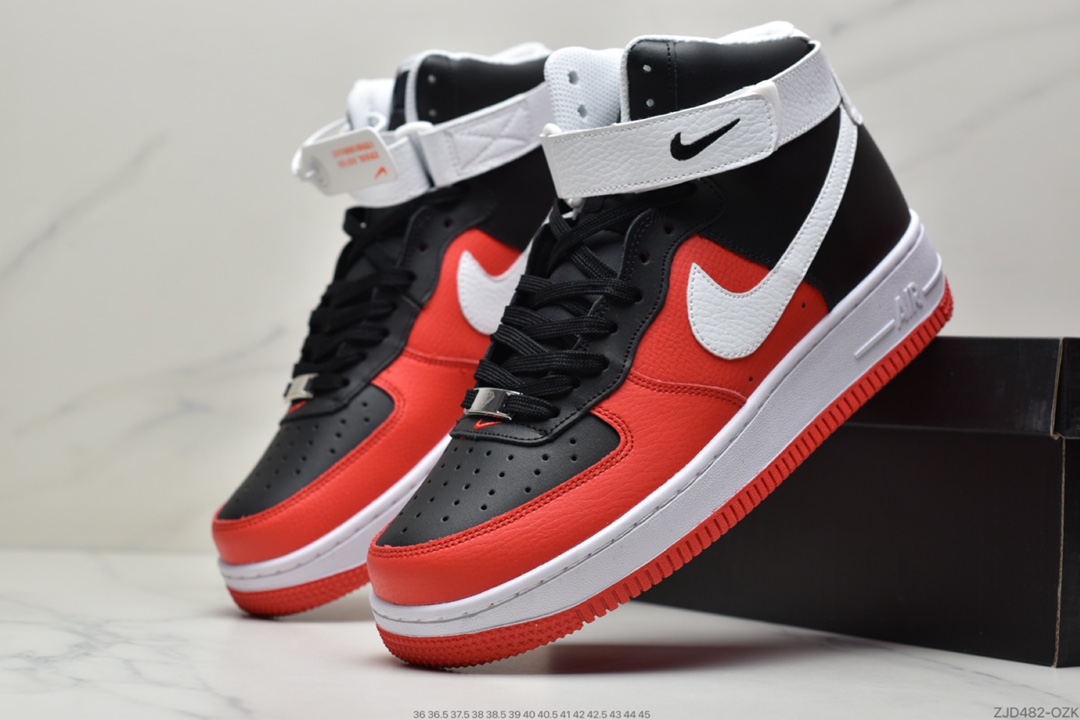 240 耐克Nike Air Force 1 Low 黑红高帮空军一号高帮 百搭休闲运动板鞋DC8870-001