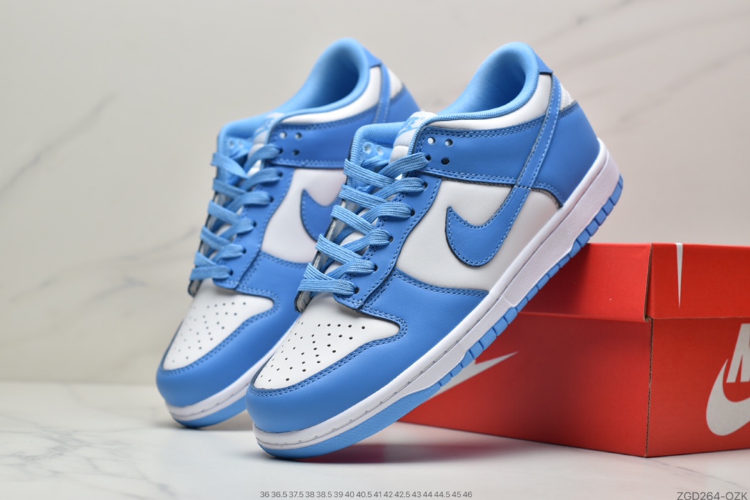 290 Nike SB Dunk Low”University Blue”扣篮系列低帮休闲运动滑板板鞋“大学蓝白蓝北卡蓝2.0”DD1391-102